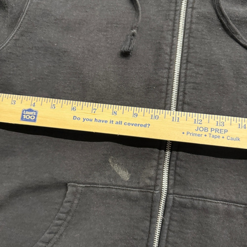 Supreme Script Logo Thermal Lined Zip Up Hoodie Mens Medium Black Made in Canada - Picture 7 of 8